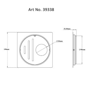 Drain Flat Square – Slotted