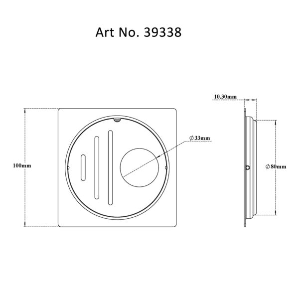 Drain Flat Square – Slotted