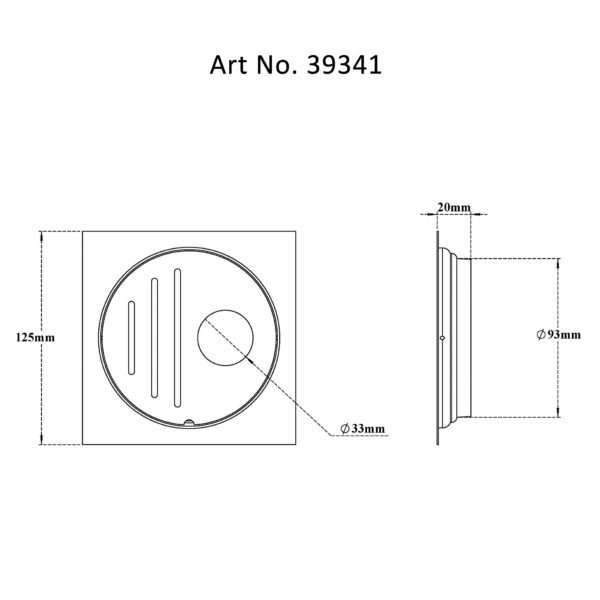 Drain Flat Square – Slotted