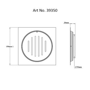 Drain Flat Square – Slotted