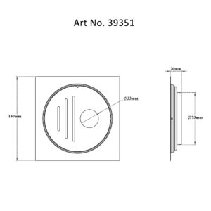 Drain Flat Square – Slotted