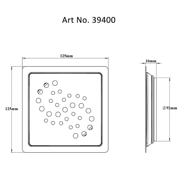 Drain Flat Square