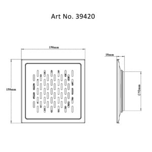 Drain Flat Square