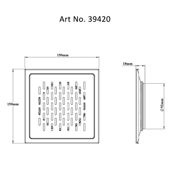 Drain Flat Square