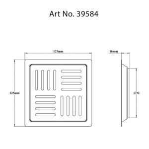 Drain Sq  Symmetric Slot