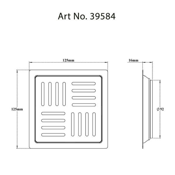 Drain Sq  Symmetric Slot