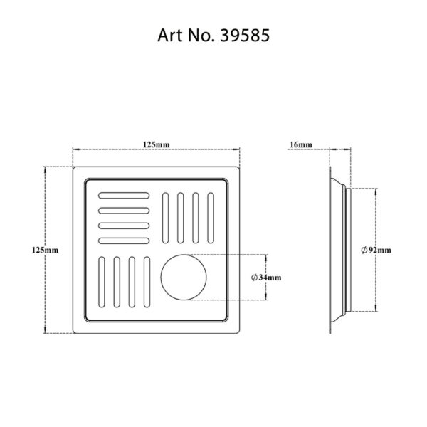 Drain Sq  Symmetric Slot