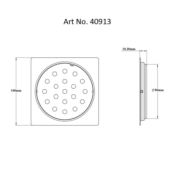 Drain Flat with Frame