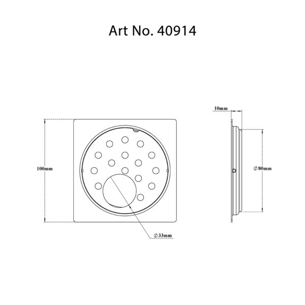 Drain Flat with Frame