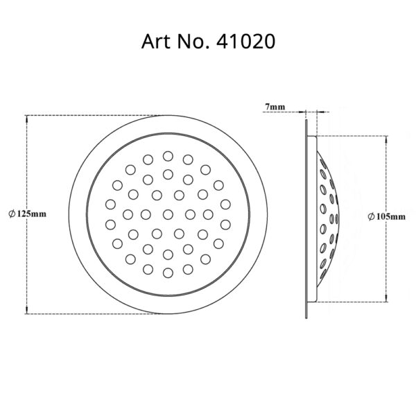 Drain Round with Frame