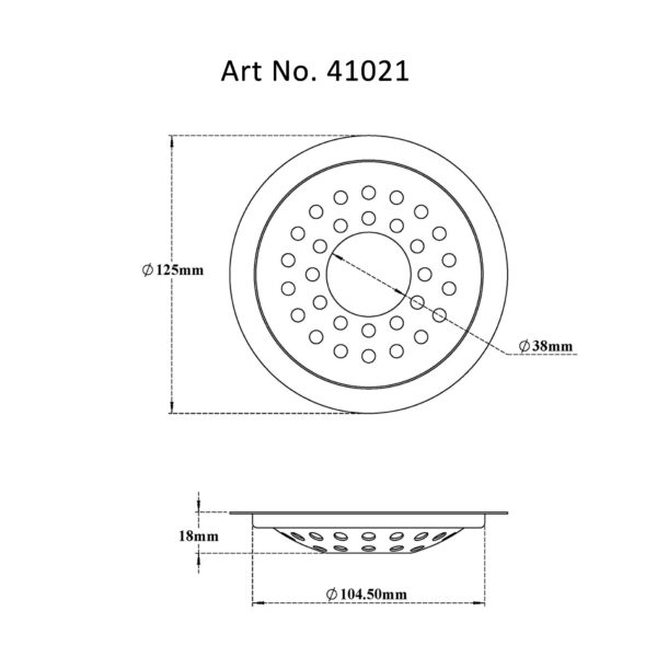 Drain Round with Frame