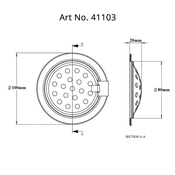 Drain Round Hinged