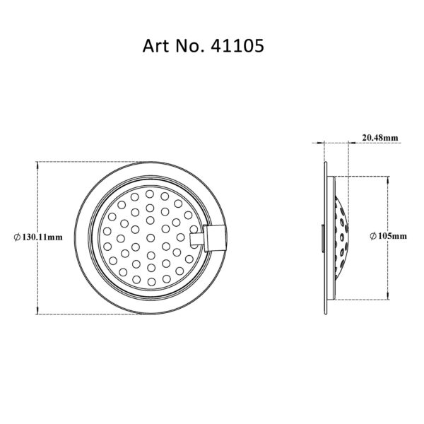 Drain Round Hinged