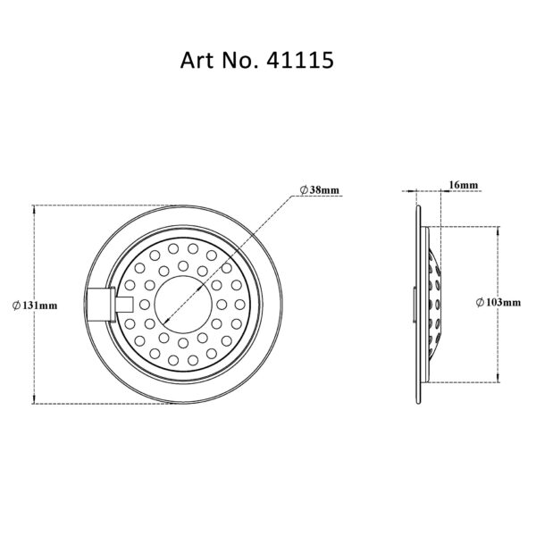 Drain Round Hinged