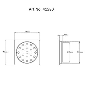 Drain Square Flat