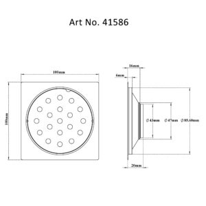 Drain Square Flat