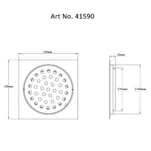 Drain Square Flat