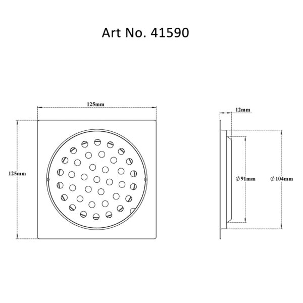 Drain Square Flat