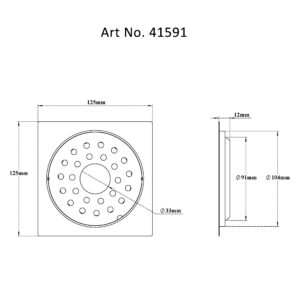 Drain Square Flat