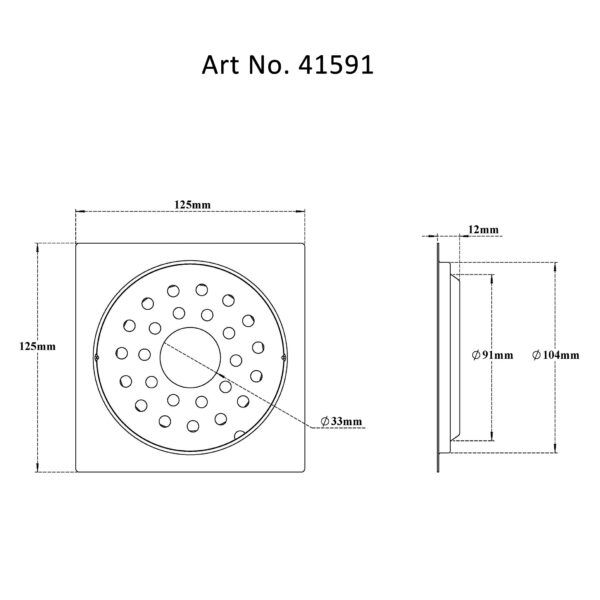 Drain Square Flat