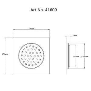 Drain Square Flat