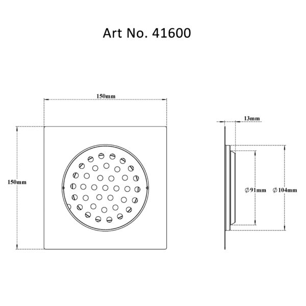 Drain Square Flat