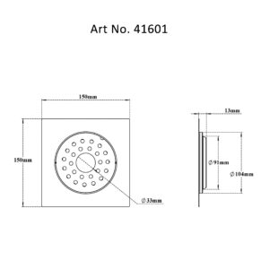 Drain Square Flat