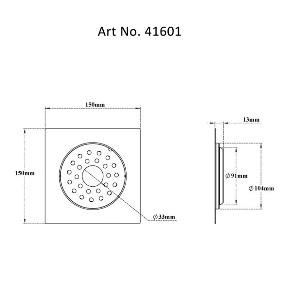 Drain Square Flat