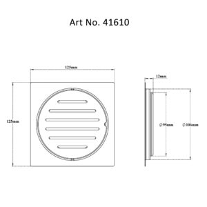 Drain Square Slotted-Flat