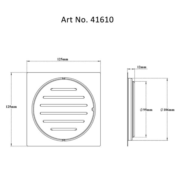 Drain Square Slotted-Flat