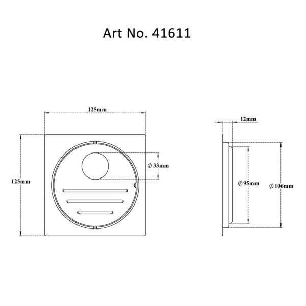 Drain Square Slotted-Flat