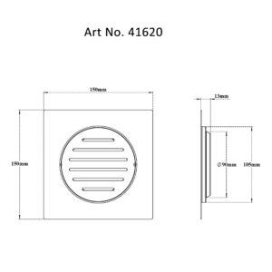 Drain Square Slotted-Flat