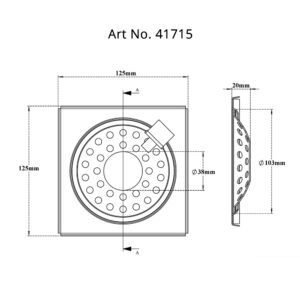 Drain Square Hinged