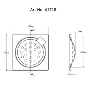 Drain Square Hinged