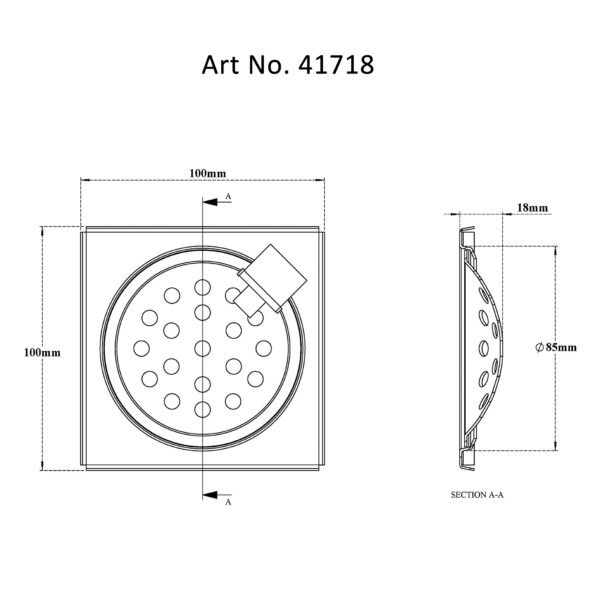 Drain Square Hinged