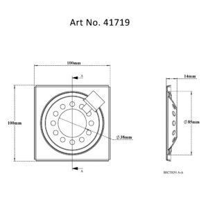 Drain Square Hinged