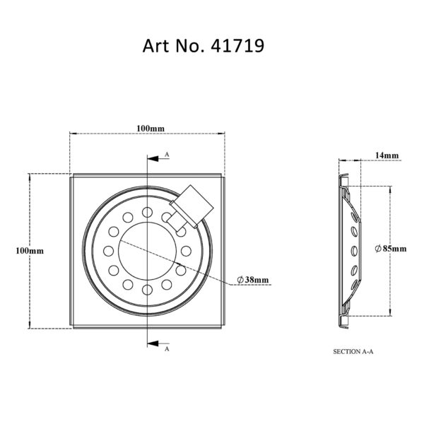 Drain Square Hinged