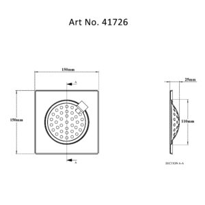 Drain Square Hinged