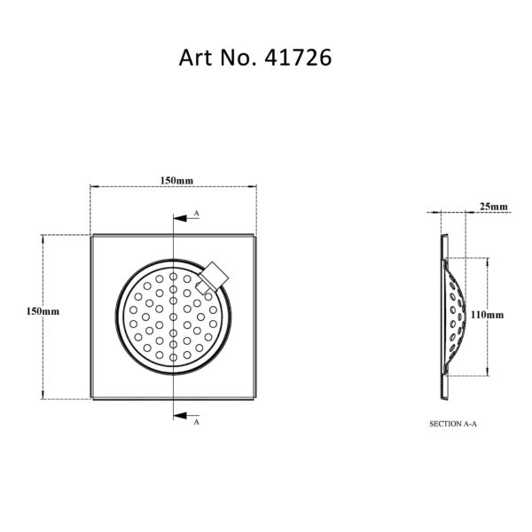 Drain Square Hinged