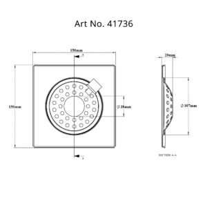 Drain Square Hinged