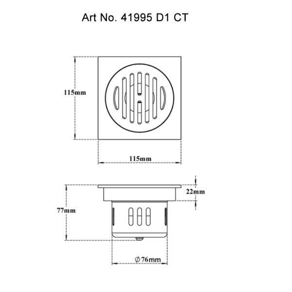 Drain Slotted with Cockroach Trap