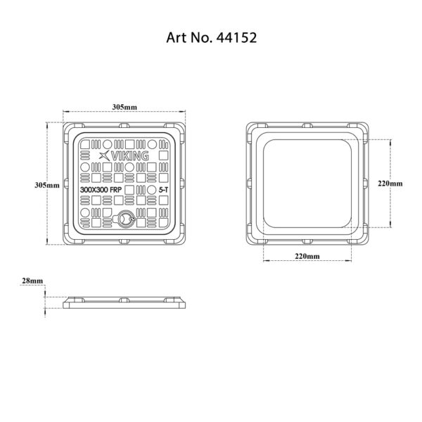 Manhole Hole Cover Square Frp