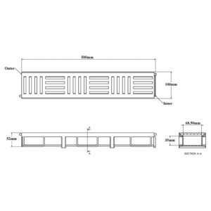 Trench Drain with Plastic Grating