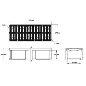 Trench Drain with Plastic Grating