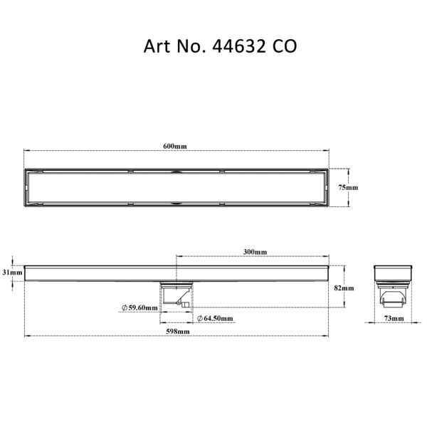 Tile/Marble Insert Reversible Drain