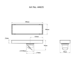 Tile/Marble Insert Reversible Drain