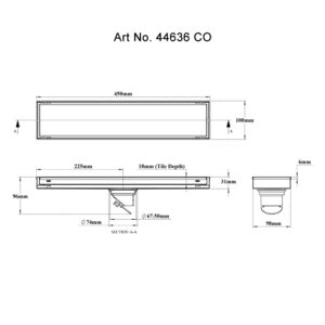 Tile/Marble Insert Reversible Drain