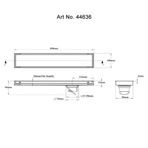 Tile/Marble Insert Reversible Drain
