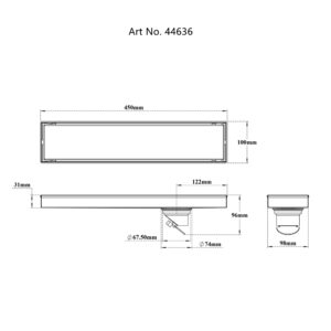 Tile/Marble Insert Reversible Drain