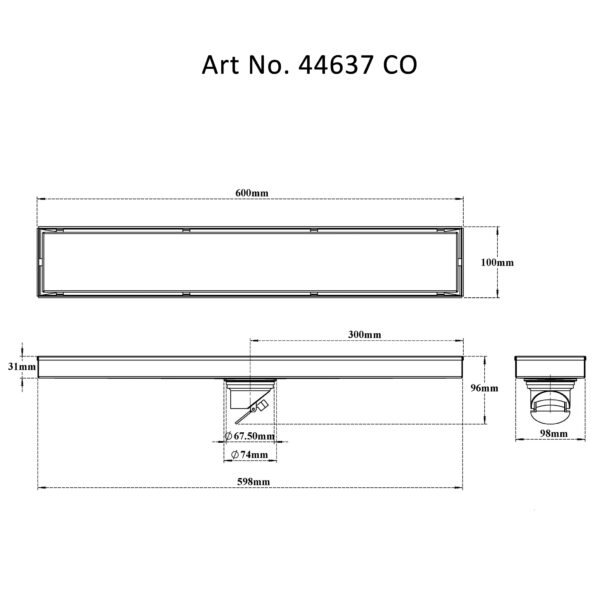 Tile/Marble Insert Reversible Drain